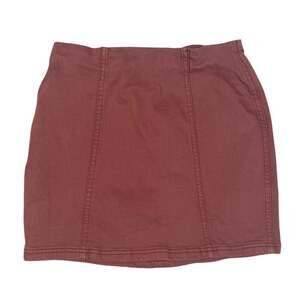 Full Tilt Brick Red Stretch Jean Mini Skirt Size S Casual Y2K Style